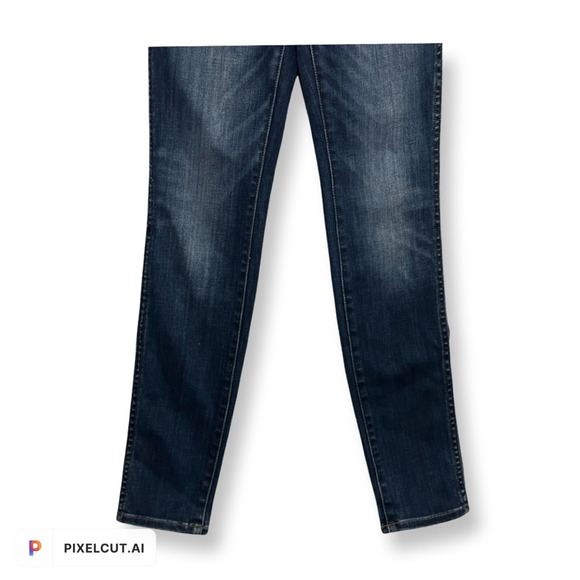 Madewell Womens 10" High Rise Skinny Jeans Blue Stretch Whiskered Denim 23 New - Picture 3 of 10